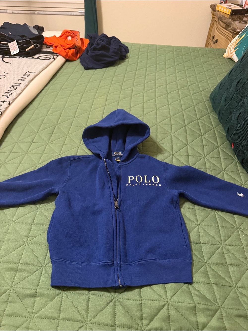 Polo by Ralph Lauren Royal Blue Kids Zip Hoodie
